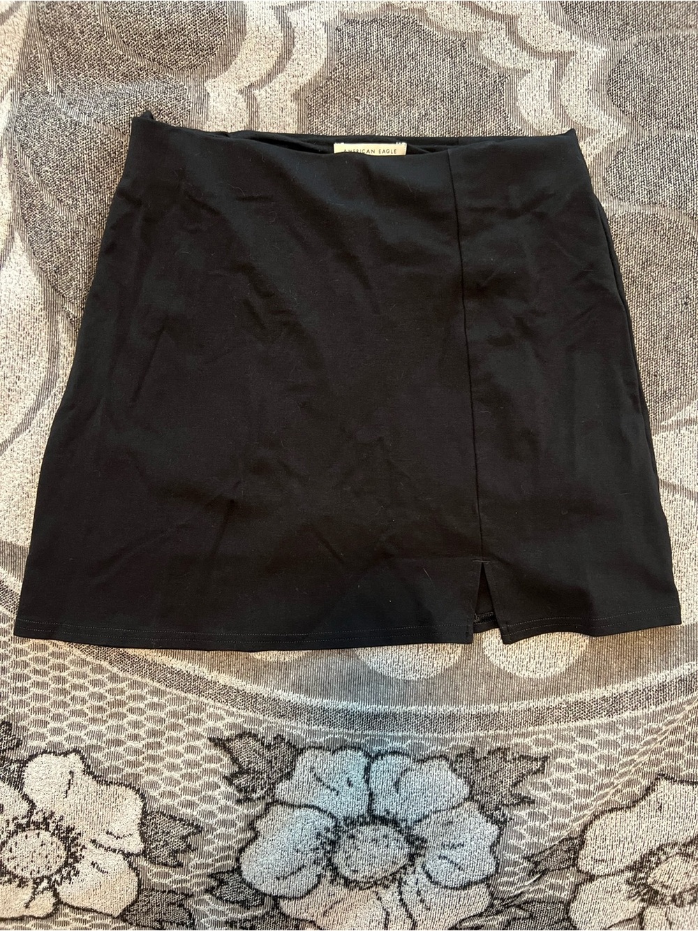 American Eagle Outfitters Black Mini Skort with Front Slit